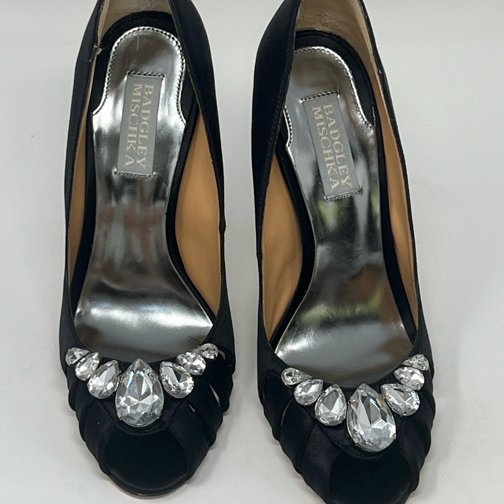Badgley Mischka Black Embellished Heels